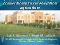 Carbon footprint of crop production due to shift from conventional to CA. Ranjan Laik