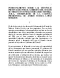 Posicionamiento sobre denuncias EDOMEX