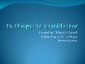15 things i’m thankful for power point