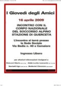 16 Aprile 2009 Incontro Sulla Sicurezza in montagna (Soccorso Alpino Querceta)