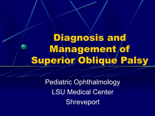 16 superior oblique palsy