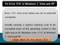 How To Fix Error 1721 in Windows 7, Vista and XP