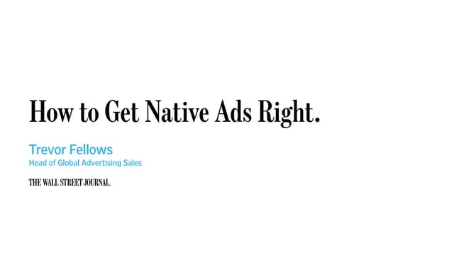 How to Get Native Ads Right at DPS, 9/18/14