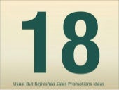 18 "Refreshed" Sales Promotion Ideas 