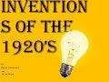 1920’S Inventions