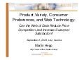 Product Variety, Consumer Preferences, and Web Technology: Can the Web of Data Reduce Price Competition and Increase Customer Satisfaction?