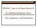 1 B Symphony And Sinfonietta