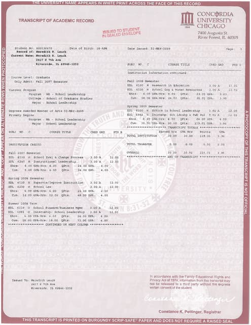mesmer-liberty-university-transcript