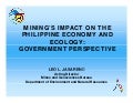 Leo Jasareno Presentation Conference on Mining's Impact on Philippine Economy and Ecology 