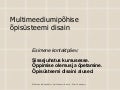 Sissejuhatus õppedisaini