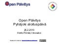Open Päivitys Pyhäjoki aloituspäivä
