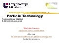 Particle Technology and Characterisation