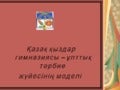 Қазақ қыздар гимназиясы – ұлттық тәрбие  жүйесінің моделі 