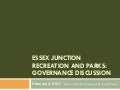 PC Presentation Related to Rec. and Parks