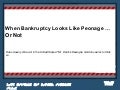 When Bankruptcy looks like Peonage