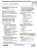 Tool Box Talk - Developing Effective and Repeatable Procedures (begin the conversation)