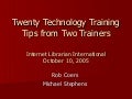 20 Technology training tips