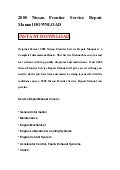2000 nissan frontier service repair manual download