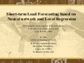 Short-term Load Forecasting based on Neural network and Local Regression