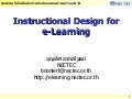Instructional Design for e-Learning