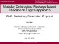 Modular Ontologies: Package-based Description Logics Approach