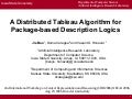 A Distributed Tableau Algorithm for Package-based Description Logics