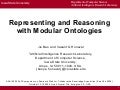 Representing and Reasoning with Modular Ontologies