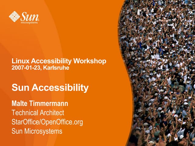 Linux Accessibility Workshop, Sun A...