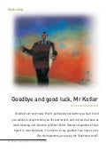 Goodbye and good luck Mr. Kotler