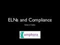 2008 01 30 ELNs and Compliance