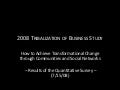2008 Tribalization Of Business Study   Quantitative