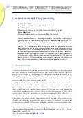 journal of object technology - context oriented programming