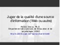 juger de la source d'information