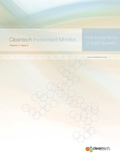 2008 Cleantech VC Investing Report