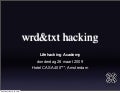 wrd&txt hacking