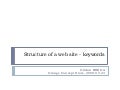 Structure of a web site - Keywords (Olivian Breda)