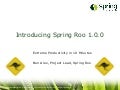 Introduction To Spring Roo 1.0.0