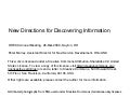New Directions for Discovering Information