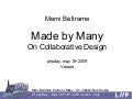 Made by Many: On Collaborative Design