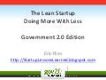 2009 09 08 The Lean Startup Gov 2.0 Summit Edition