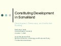 Constituting Development in Somaliland