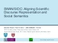 SWAN/SIOC: Aligning Scientific Discourse Representation and Social Semantics