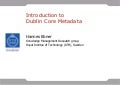Introduction to Dublin Core Metadata