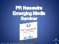 June 2009 PR Newswire Emerging Media London