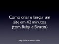 Como criar e lançar um site em 42 minutos