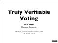 Truly Verifiable Elections
