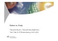 Tech-Talk: Python vs. Ruby