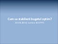 2010.04.20 Ionut MUNTEANU - Cum sa stabilesti bugetul optim