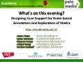 Designing User Support for Event-based Annotation and Exploration of Media