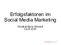 Erfolgsfaktoren im Social Media Marketing